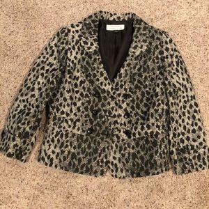Tahari animal print blazer